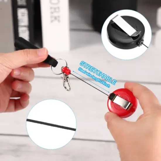 Unique Bargains Plastic Woodwork Bricklayer Markers Retractable Pen Holders 4 Pcs image {4}