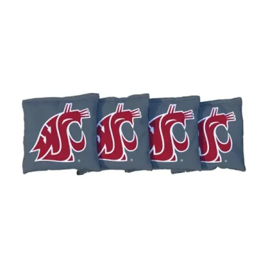 NCAA Washington State Cougars Corn-Filled Cornhole Bags - Grey image {1}