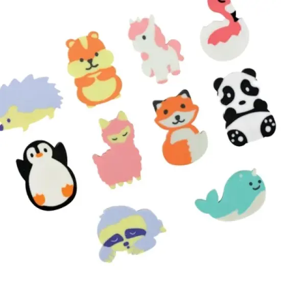 Adorable Mini Animal Erasers (25 Pack) - Fun for School Prizes image {2}