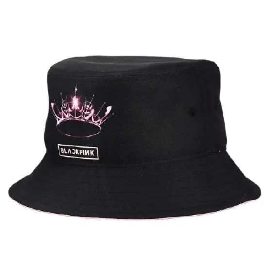Blackpink Tiara Logo Black Bucket Hat image {2}