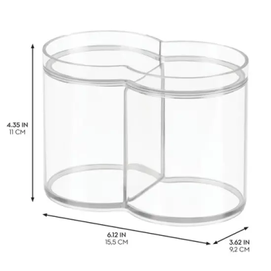 InterDesign Set of 2 Stackable Dual Canister Storage image {1}