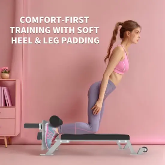 Adjustable Hamstring Curl Bench with Wheels Nordic Bench, Nordic Curl Machine, for Home Gym image {8}