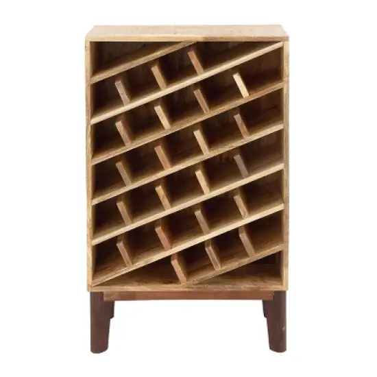 Modern Wood Wine Rack Brown - Olivia & May image {1}