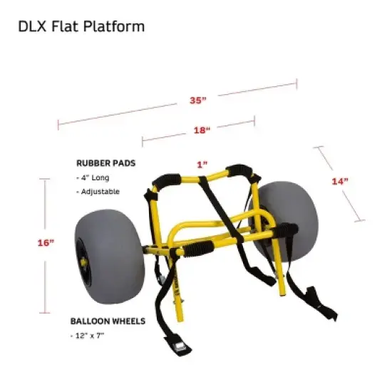 Suspenz DLX Beach Cart with Balloon Wheels, Flat Platform image {2}
