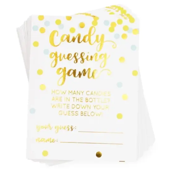 Sparkle and Bash 38 Pieces Big Baby Bottle for Shower Game, Candy Guess How Many, Gold Foil Polka Dot Confetti, for Baby Showers Party Games, 11 In image {3}