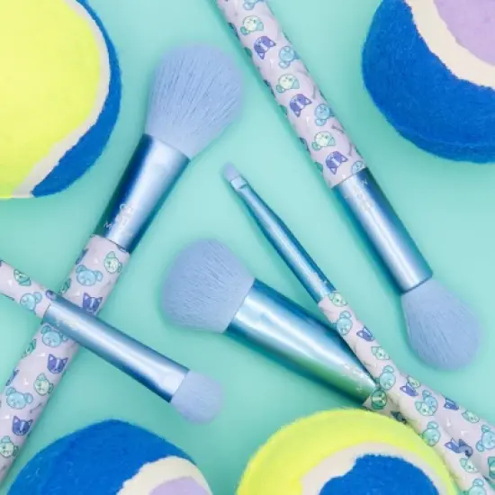 MODA Brush Pretty Paws 5pc Puppy Makeup Brush Kit, Includes Domed Shader, Angle Liner, and Accentuate Makeup Brushes image {2}