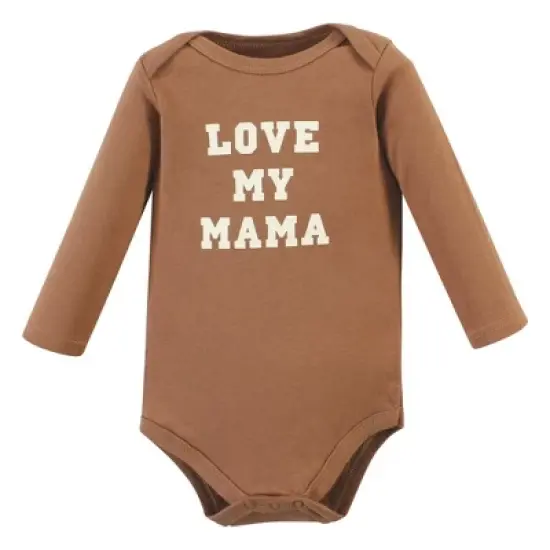 Hudson Baby Infant Boy Long-Sleeve Bodysuits and Pants, Brown Navy Mamas Boy Long-Sleeve image {3}