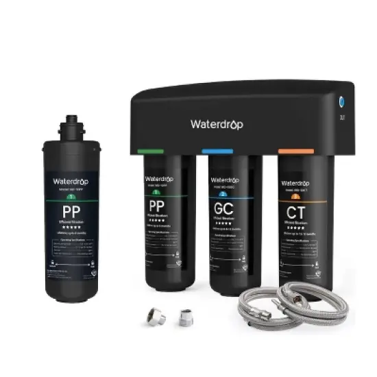Waterdrop TSA 8 Layer Under Sink Water Filter System, Reduces PFA, Extra 10-PP Water Replacement Filter image {8}