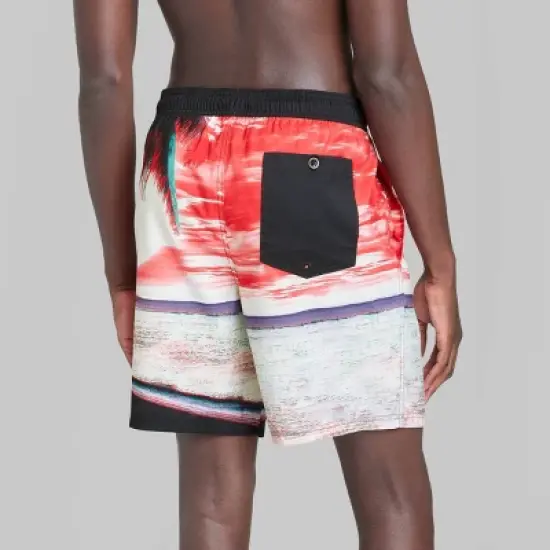 Men's 7" Elastic Waist Island Swim Shorts - Original Use&trade; Pink image {1}