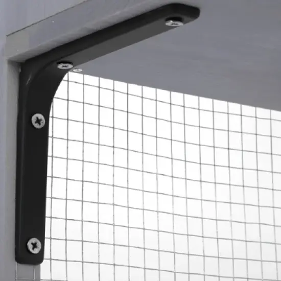 Window Cat Outdoor Cat Enclosure Large Cat House With 6 Platforms 2 Cozy Condos And 1 Bridge For Multiple Cats Pets Cat Scratching Board And Post image {3}