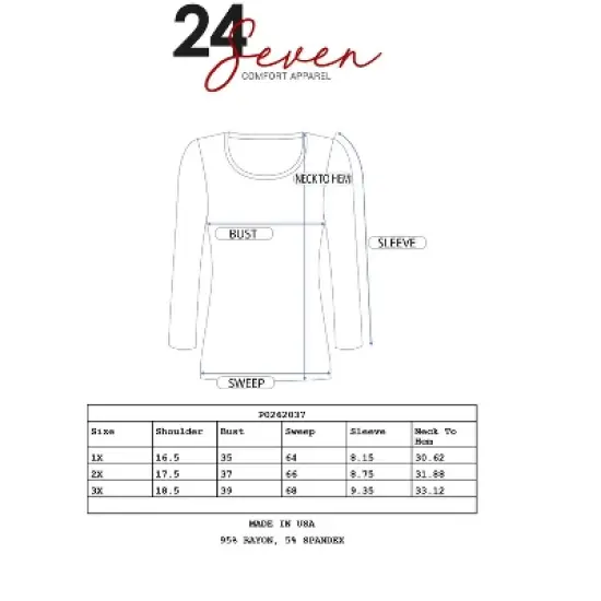 24seven Comfort Apparel Women's Plus Babydoll Tunic Top image {3}