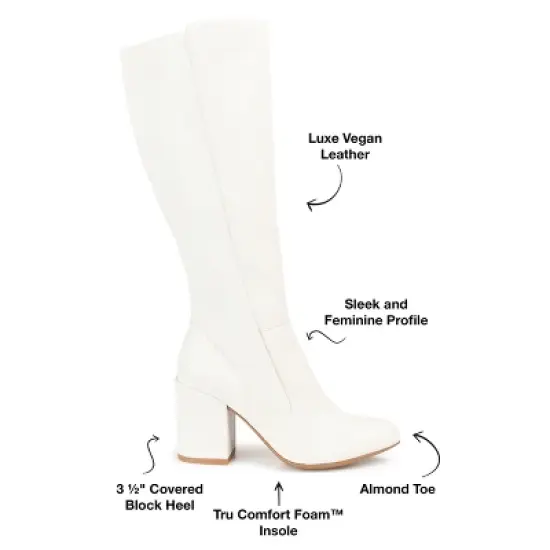 Journee Collection Womens Tavia Tru Comfort Foam Block Heel Knee High Boots image {7}