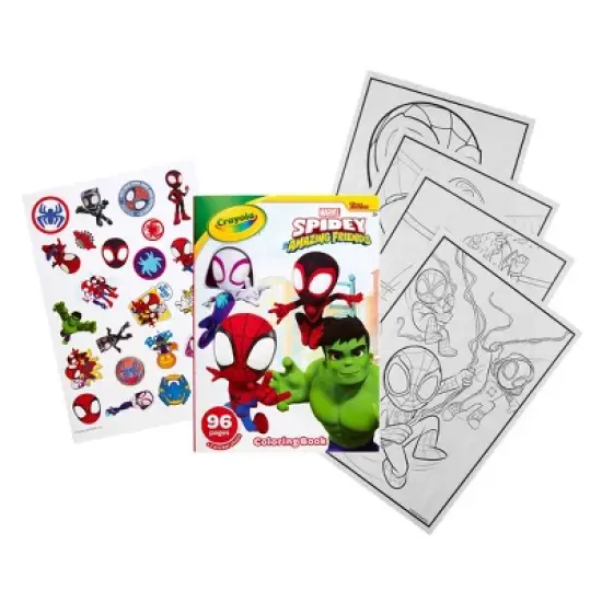 Crayola 96pg Coloring Book - Spidey and His Amazing Friends: Creative Kids Activity, Ages 3+, Spider-Man Pages image {2}