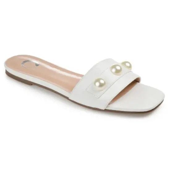 Journee Collection Womens Leonie Slide Flat Sandals image {12}