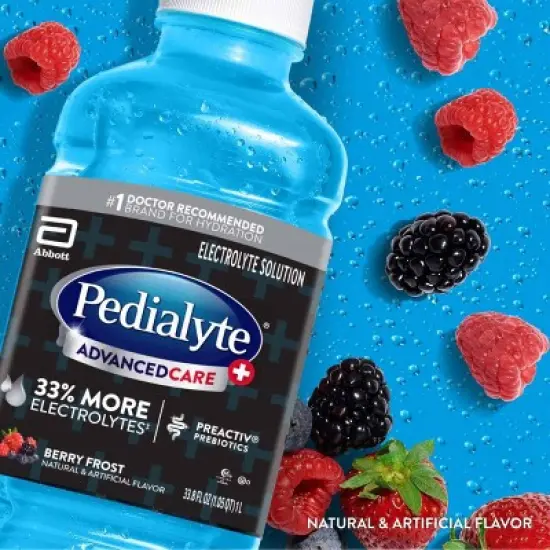 Pedialyte AdvancedCare Plus Electrolyte Solution Hydration Drink - Berry Frost - 33.8 fl oz image {2}