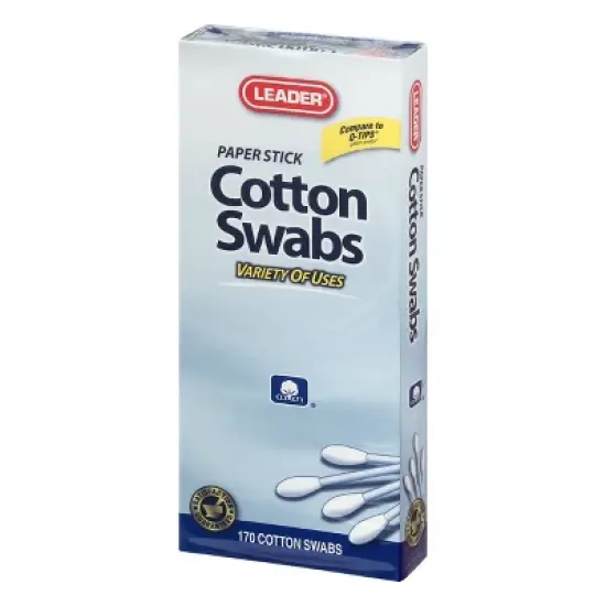 Leader Paper Stick Cotton Swabs 170 ct image {2}