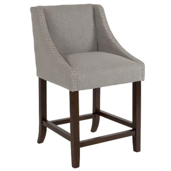 Merrick Lane Taylorsville 24 Inch Counter Height Stool with Nailhead Trim image {9}