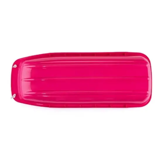 Lucky Bums Kids 48 Inch Single Person Plastic Snow Toboggan Sled for All Winter Conditions with Pull Rope for Children Ages 8 to 15, Pink (2 Pack) image {2}