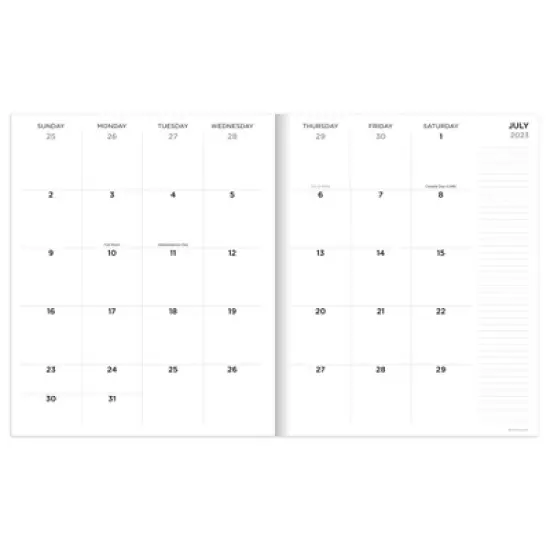TF Publishing 2023-24 Academic Planner Monthly 9"x11" Field of Goldenrod image {1}