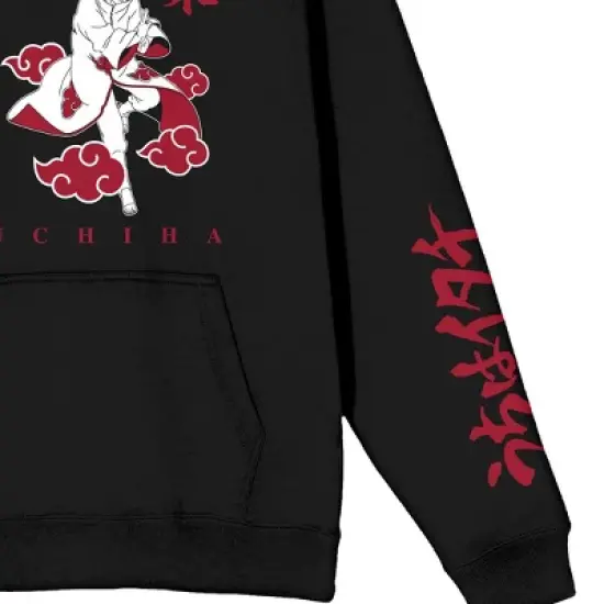 Naruto Shippuden Minimal Color Itachi Long Sleeve Black Adult Hooded Sweatshirt image {2}