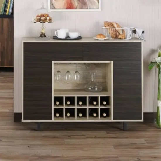 Hyme Two-Tone Buffet Server Wenge - miBasics image {1}