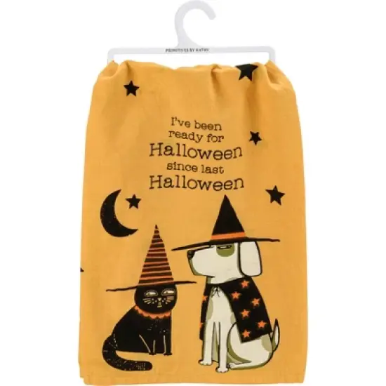 Primitives By Kathy Ready For Halloween Kitchen Towel - 28" x 28" image {3}