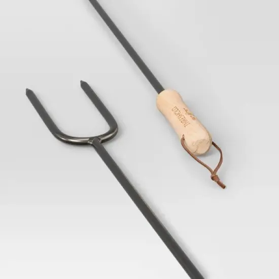 2pc Marshmallow Roasting Log Tong Sticks Black - Threshold&trade; image {1}