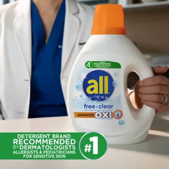All Advanced Oxi Free Clear Liquid Laundry Detergent image {11}