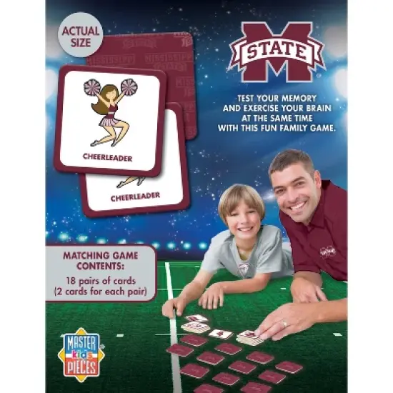 MasterPieces Officially Licensed NCAA Mississippi State Bulldogs Matching Game for Kids and Families image {3}