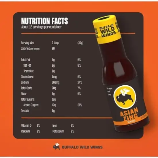 Buffalo Wild Wings Asian Zing Sauce 12 fl oz (Pack of 4) image {2}
