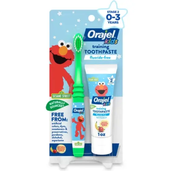Orajel Kids Elmo Fluoride-Free Training Toothpaste & Toothbrush image {9}
