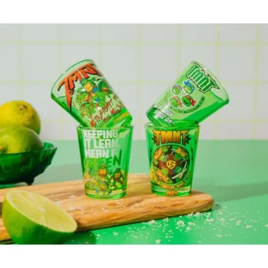 Silver Buffalo Teenage Mutant Ninja Turtles 1.5-Ounce Mini Shot Glasses | Set of 4 image {7}