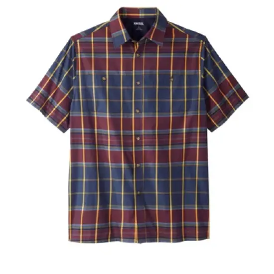 KingSize Men's Big & Tall Short-Sleeve Plaid Sport Shirt image {11}