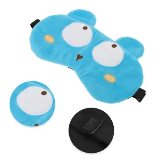 Unique Bargains Soft Cartoon Sleep Mask Bears Blue 1 Pc image {2}