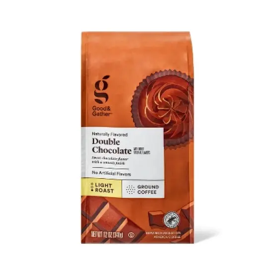 Naturally Flavored Double Chocolate Light Roast Ground Coffee 12oz - Good & Gather&trade; image {4}