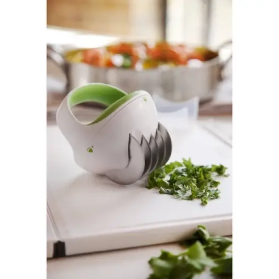 ZYLISS FastCut Herb Tool: Stainless Steel Kitchen Gadget with Ergonomic Soft-Grip Handle, 4 Blades, Dishwasher-Safe image {5}