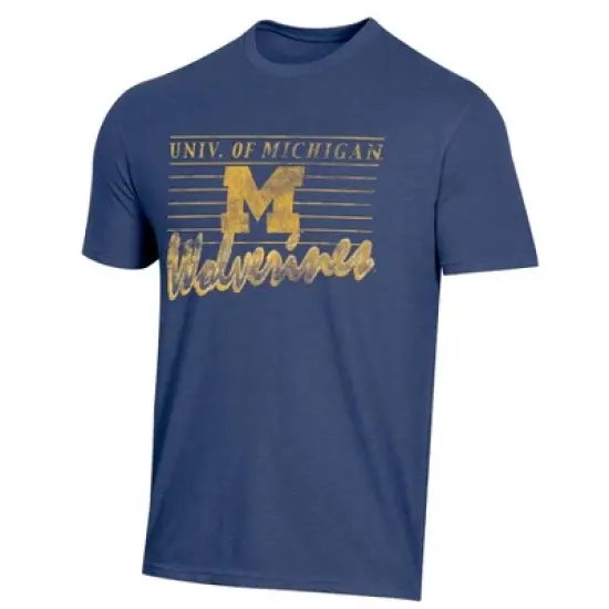 NCAA Michigan Wolverines Men's Charcoal Heather Core T-Shirt image {2}
