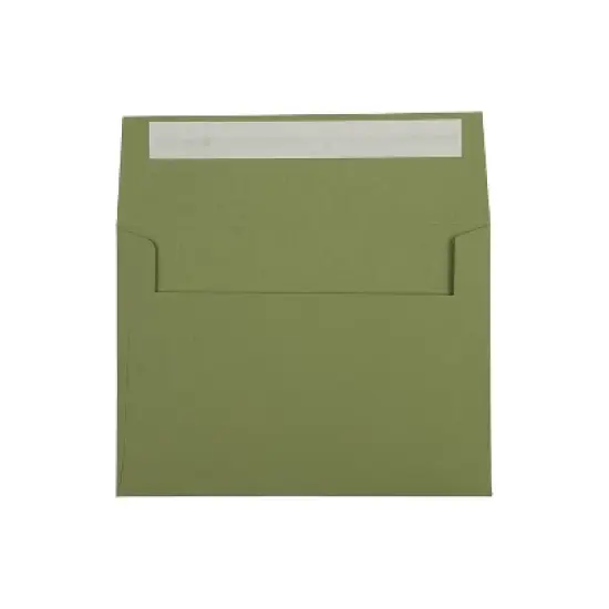LUX 5 1/4"x7 1/4" 70lbs. A7 Invitation Env W/Peel & Press Avocado Green EX4880-27-50 image {2}