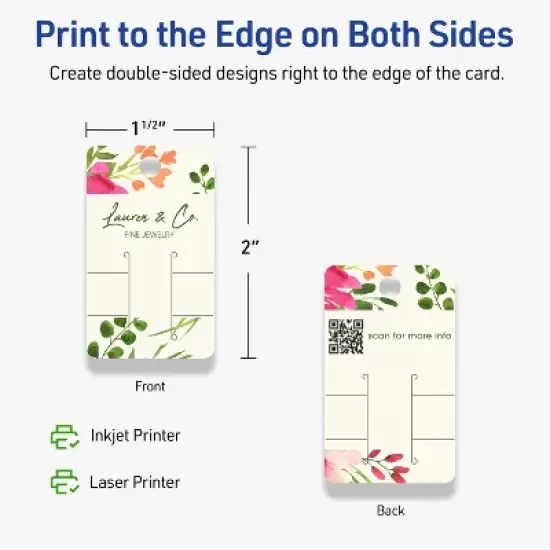 Avery Rounded Slot Tags, 1-1/2" x 2-1/2", Matte Ivory, 100 Total image {5}