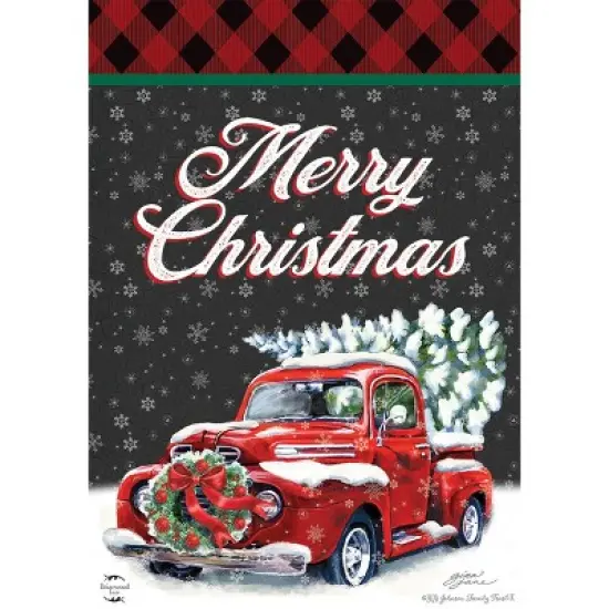 Briarwood Lane Garden Flag 12x18 For Outdoor Merry Christmas Pickup For Christmas Garden Flag Flags For Outside image {4}