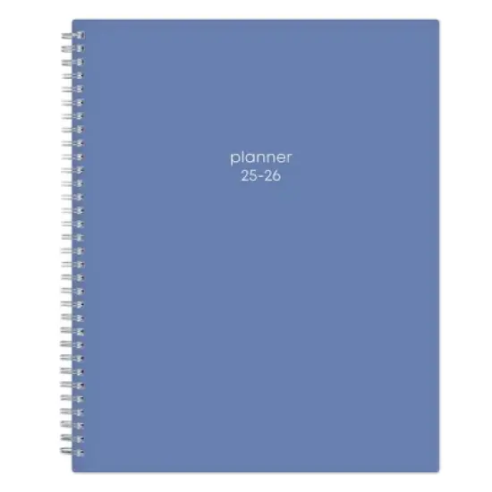 Blue Sky 8.5"x11" 2025-2026 Weekly/Monthly Wirebound 15 Months Planner Solid Azure image {8}