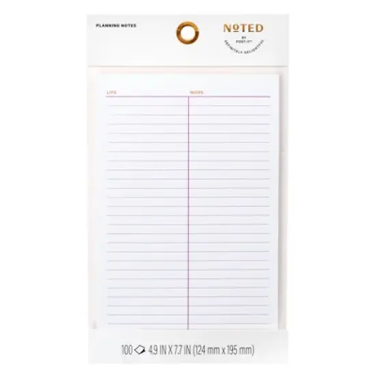 Noted by Post-it Work/Life Planning Sticky Notepad 100 Sheets image {6}
