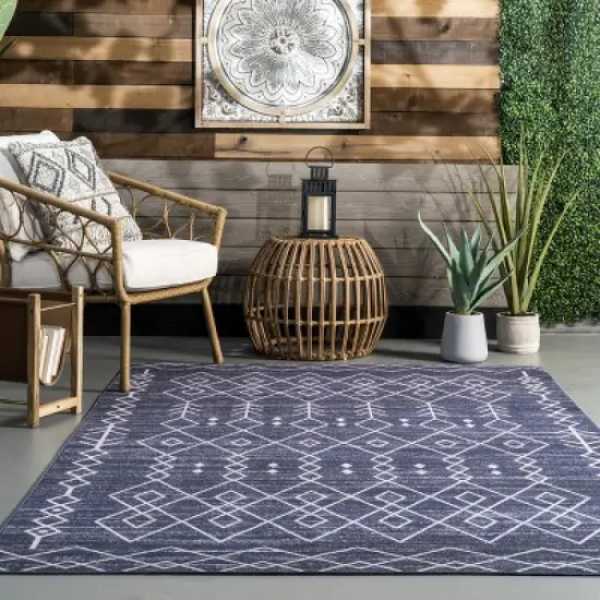 nuLOOM Lanell Bohemian Machine Washable Indoor/Outdoor Patio Area Rug image {7}