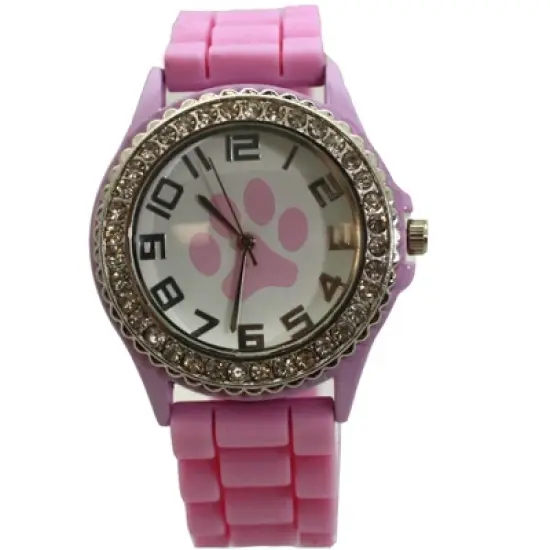 Olivia Pratt Every Day Silicone Paw and Rhinestones Colorful Women Watch image {5}