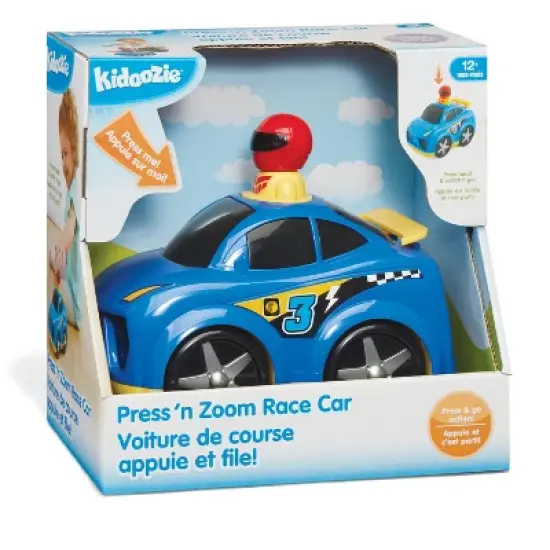 Kidoozie Press n Zoom Race Car, Toddlers ages 12 months and older image {5}
