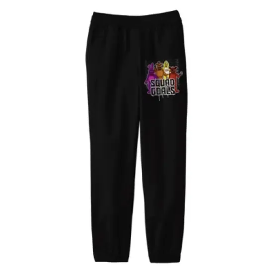 Five Nights at Freddy's Squad Goals Youth Black Drawstring Sweats image {1}