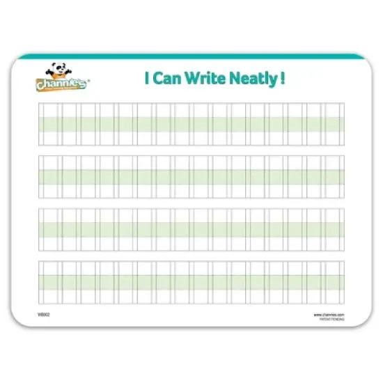 Neat Alphabet & Numbers Hard White Board - Channie's image {1}