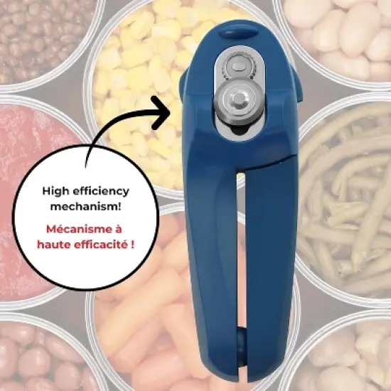 Can Opener - Safe No-Sharp-Edge Design, Holds Lid - Heavy Duty Comfort Grip image {2}