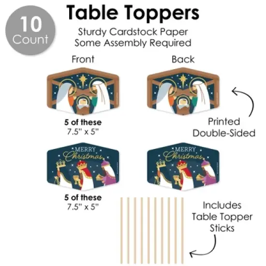 Big Dot of Happiness Holy Nativity - Manger Scene Religious Christmas Supplies Decoration Kit - Decor Galore Party Pack - 51 Pieces image {6}