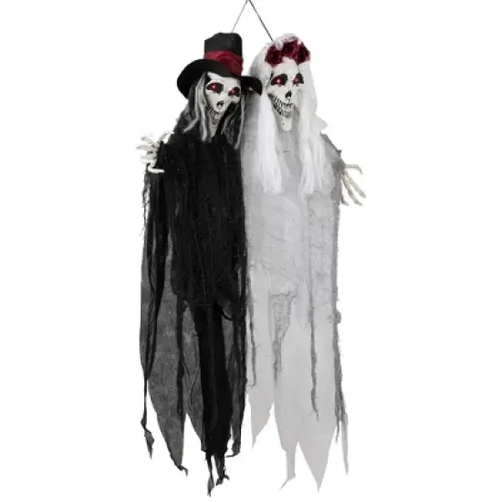 Northlight Lighted Skeleton Couple with Sound Halloween Decoration - 47" image {4}